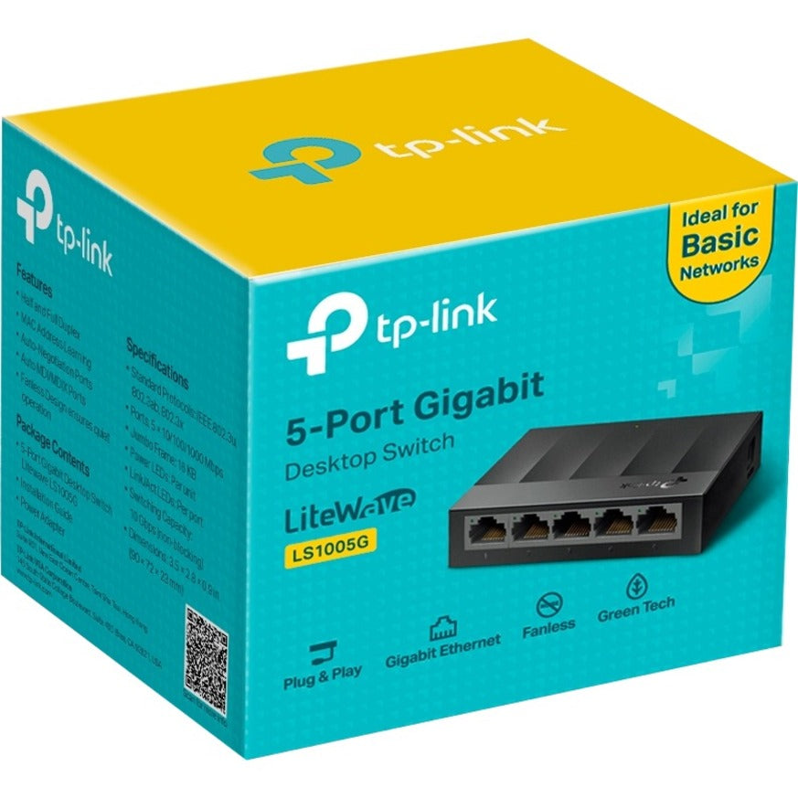 TP-Link LS1005G - Litewave 5 Port Gigabit Ethernet Switch LS1005G