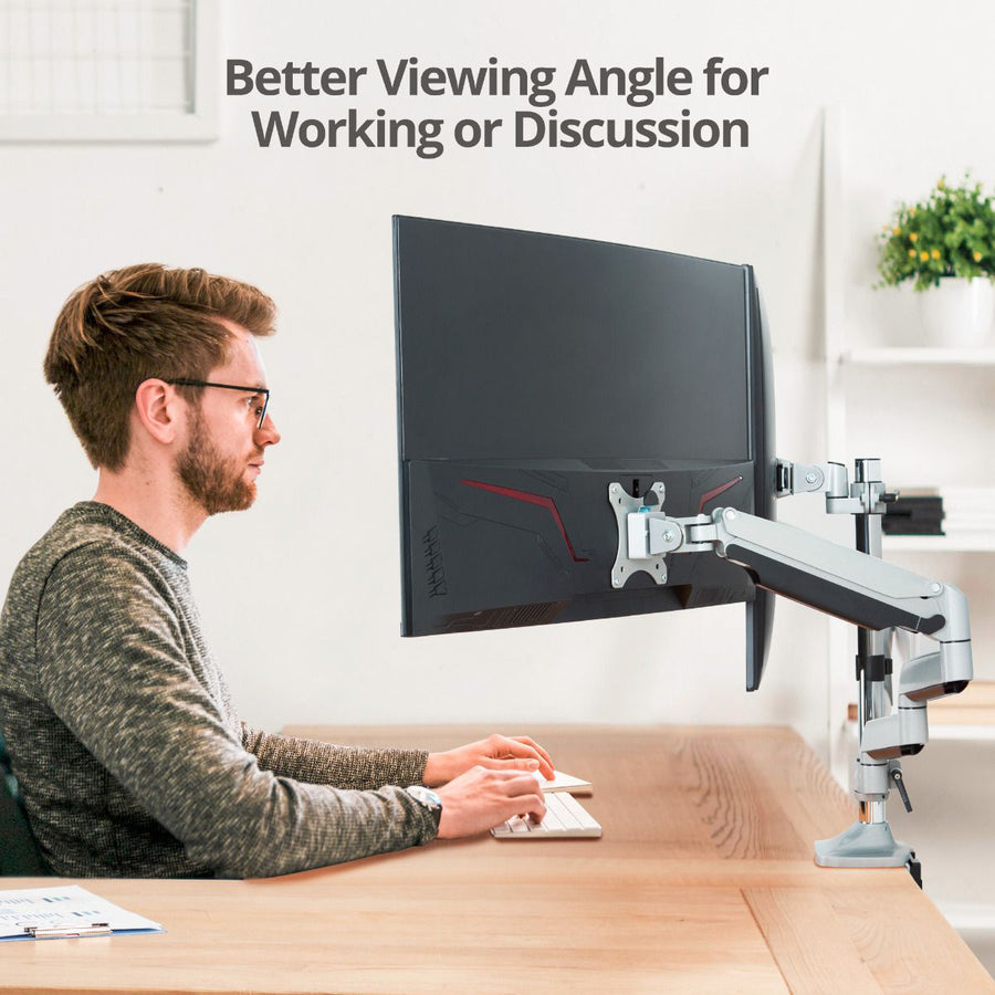 SIIG Triple Monitor Aluminum Gas Spring Desk Mount CE-MT3611-S1