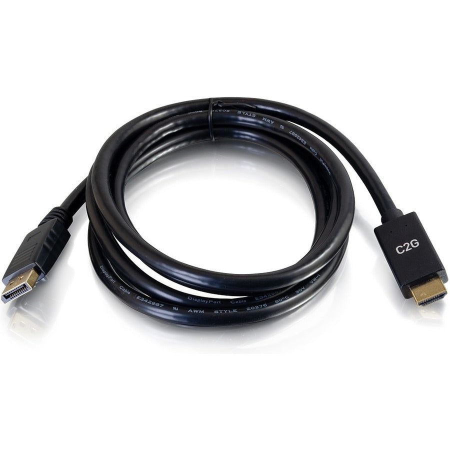 C2G 3ft DisplayPort to HDMI Cable - DP to HDMI Adapter Cable - DisplayPort 1.2a HDMI 1.4b - 4K 30Hz - M/M 54432