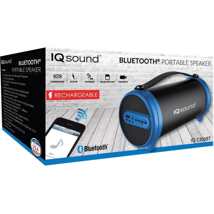 IQ Sound IQ-1525BT Portable Bluetooth Speaker System - 16 W RMS IQ-1525BTBLU