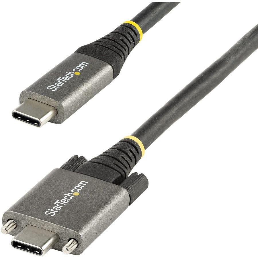 StarTech.com 3ft 1m Side Screw Locking USB C Cable 10Gbps, USB 3.1 Type-C Cable, 5A/100W PD, DP Alt Mode, Dual Screw Lock USB-C Cord USB31CCSLKV1M