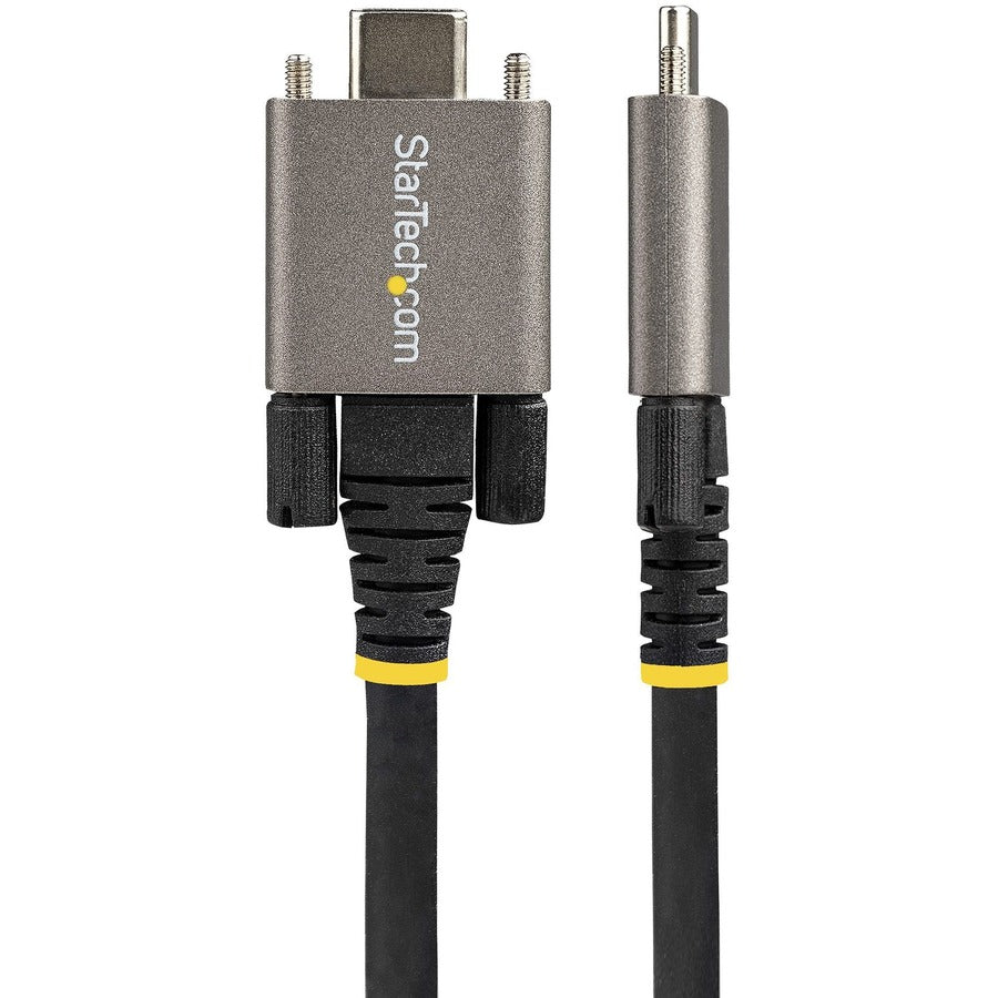 StarTech.com 3ft 1m Side Screw Locking USB C Cable 10Gbps, USB 3.1 Type-C Cable, 5A/100W PD, DP Alt Mode, Dual Screw Lock USB-C Cord USB31CCSLKV1M