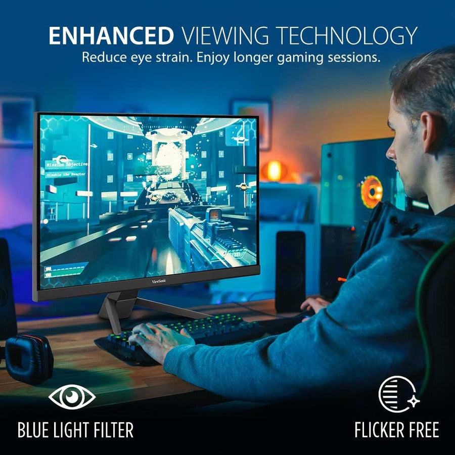 ViewSonic VX2767-MHD 27 Inch 1080p Gaming Monitor with 100Hz, 1ms, Ultra-Thin Bezels, FreeSync, Eye Care, HDMI, VGA, and DP VX2767-MHD