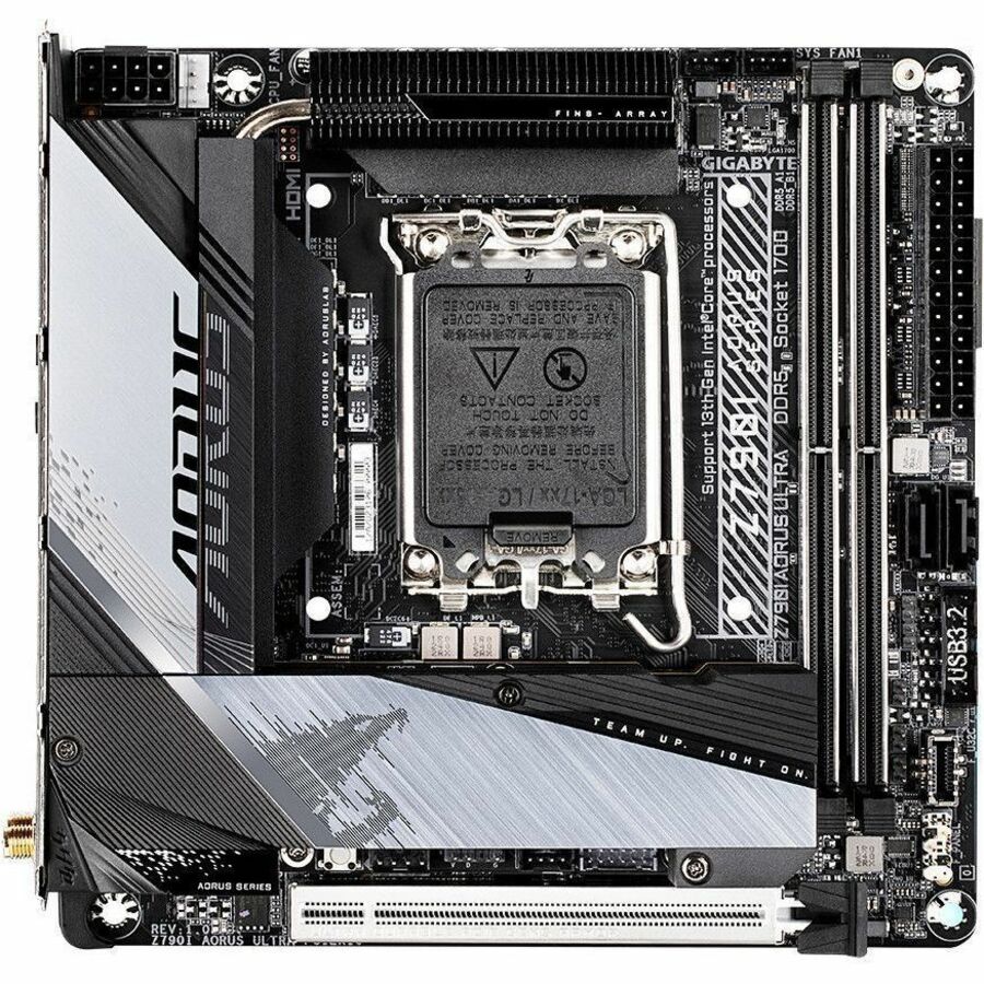 Gigabyte Ultra Durable Z790I AORUS ULTRA Gaming Desktop Motherboard - Intel Z790 Chipset - Socket LGA-1700 - Mini ITX Z790I AORUS ULTRA
