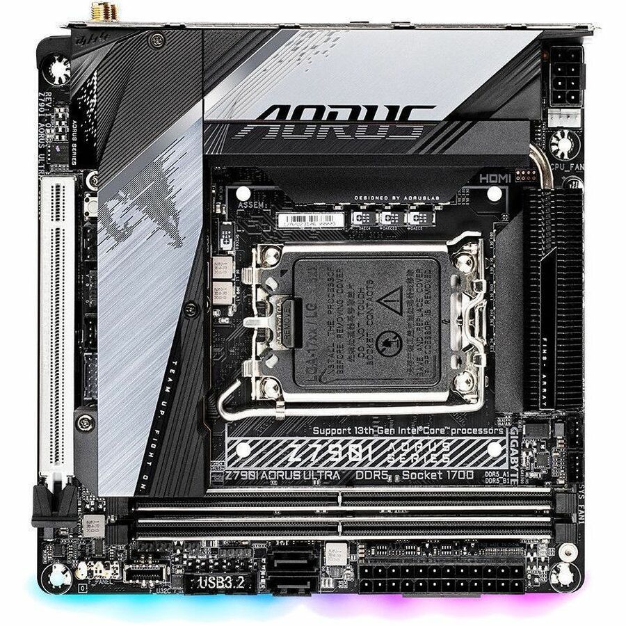 Gigabyte Ultra Durable Z790I AORUS ULTRA Gaming Desktop Motherboard - Intel Z790 Chipset - Socket LGA-1700 - Mini ITX Z790I AORUS ULTRA