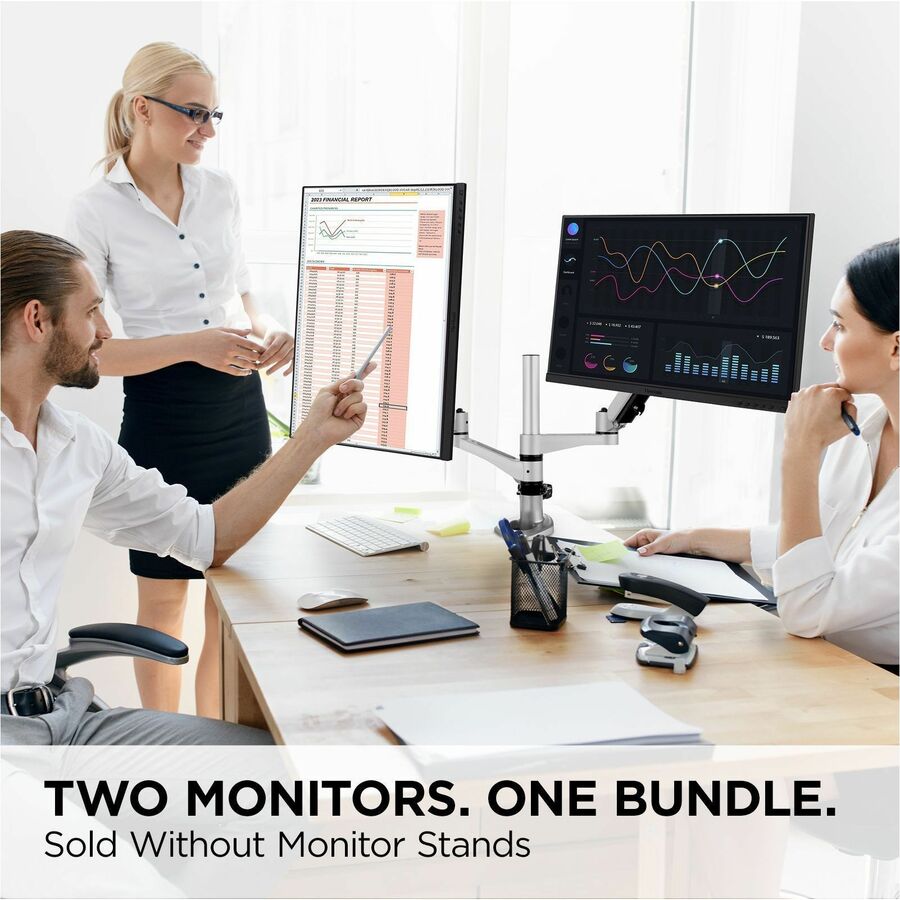 ViewSonic VG2448A-2_H2 24 Inch Dual Pack Head-Only 1080p IPS Monitor with Ultra-Thin Bezels, HDMI, DisplayPort, USB, and VGA for Home and Office VG2448A-2_H2