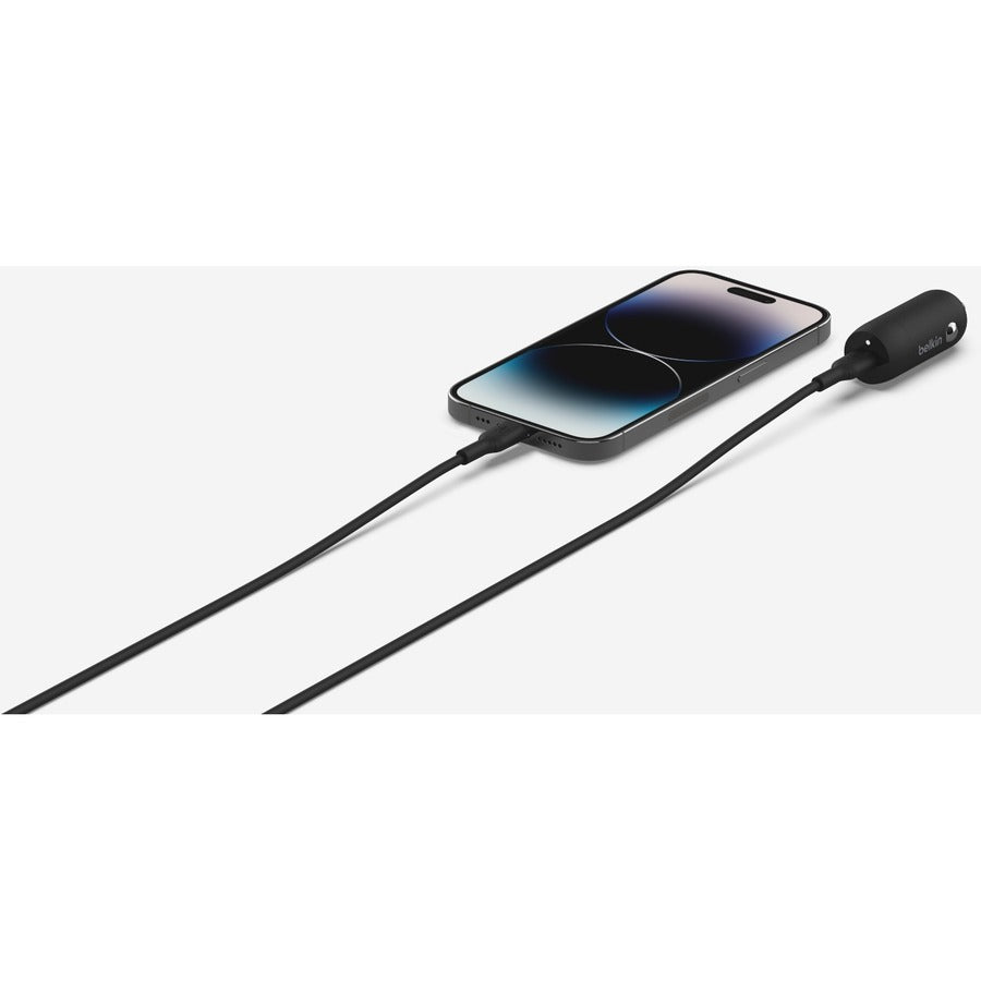 Belkin Boost↑Charge™ 30W Fast Car Charger, Compact Design w/USB-C Power Delivery Port, Universal Compatibility for iPhone 14, Galaxy S23, Note Series, and More - Black CCA004btBK