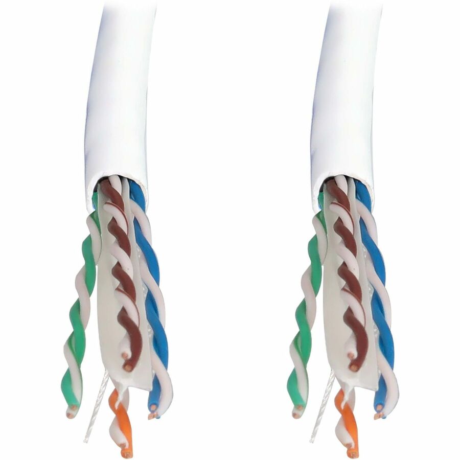 Eaton Tripp Lite Series Cat6a 10G Solid Core UTP Bulk Ethernet Cable, CMR Rated, White, 1000 ft. (305 m) N223-01K-WH