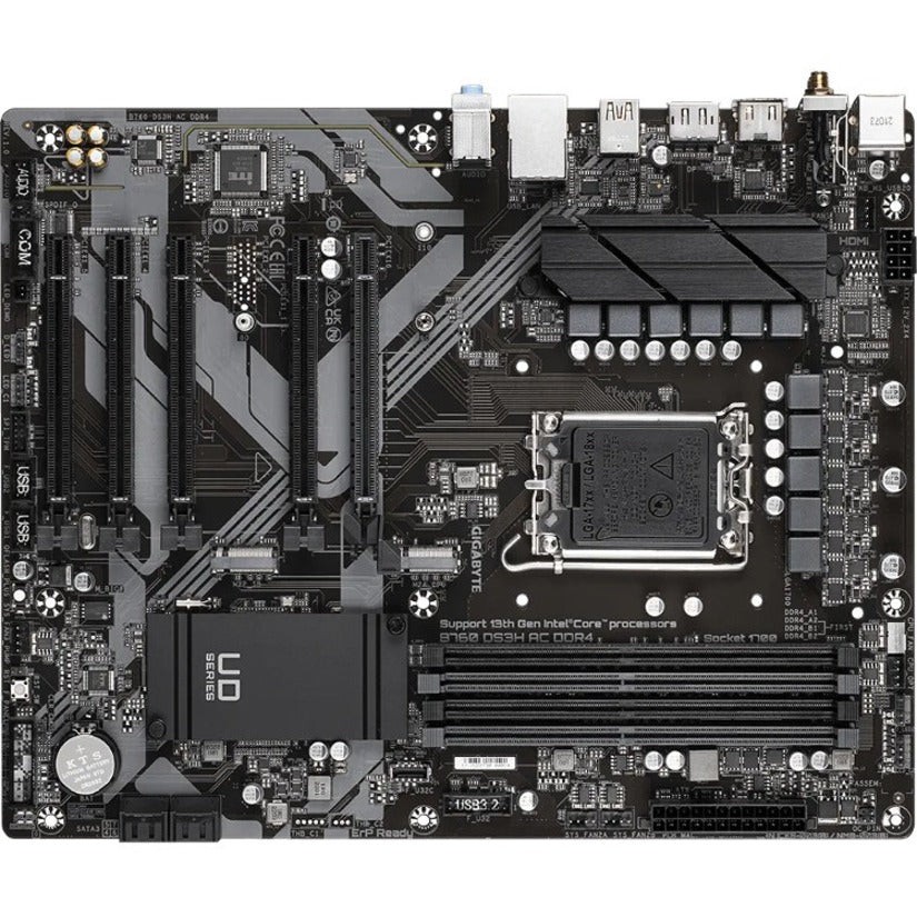 Gigabyte Ultra Durable B760 DS3H AC DDR4 Desktop Motherboard - Intel B760 Chipset - Socket LGA-1700 - ATX B760 DS3H AC DDR4