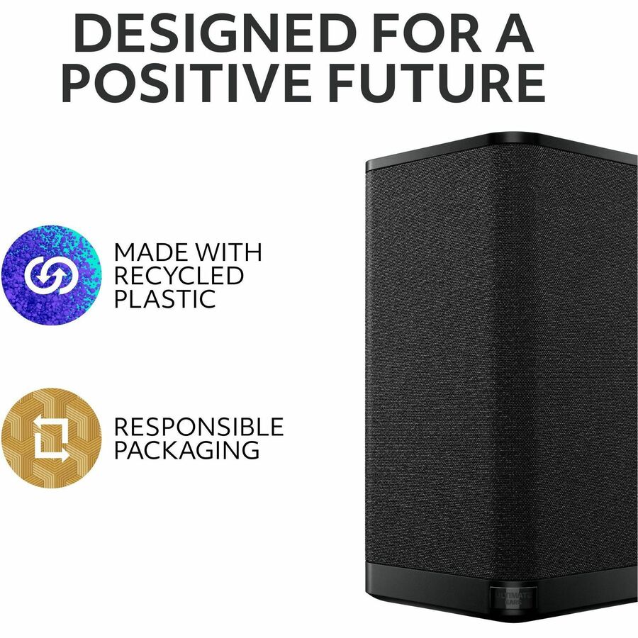 ULTIMATE EARS HYPERBOOM , Portable Wireless Bluetooth Speaker, Loud Speaker, Big Bass, Water resistant IPX4, 150 ft range-Black 984-001954