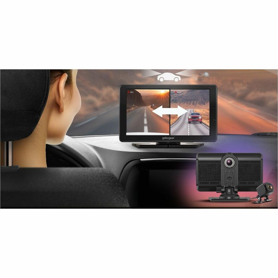 GekoGear Orbit C110 7" Infotainment Display with Dash Cam and Backup Cam ORBIT C110