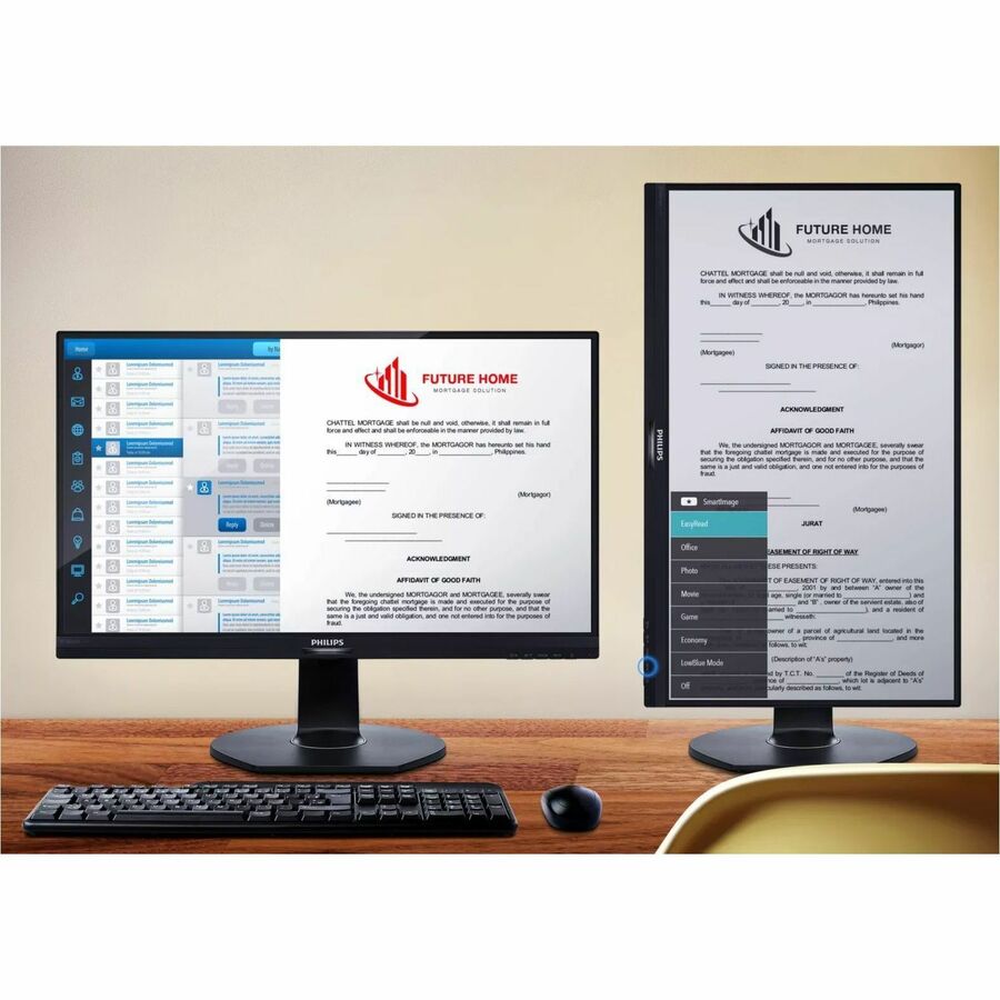 PHILIPS 241B8QJEB/17 - 24 inch Monitor, LED, FHD, DP, HDMI, USB-Hub, 4 Year Manufacturer Warranty, TAA Compliant - 24" 241B8QJEB/17