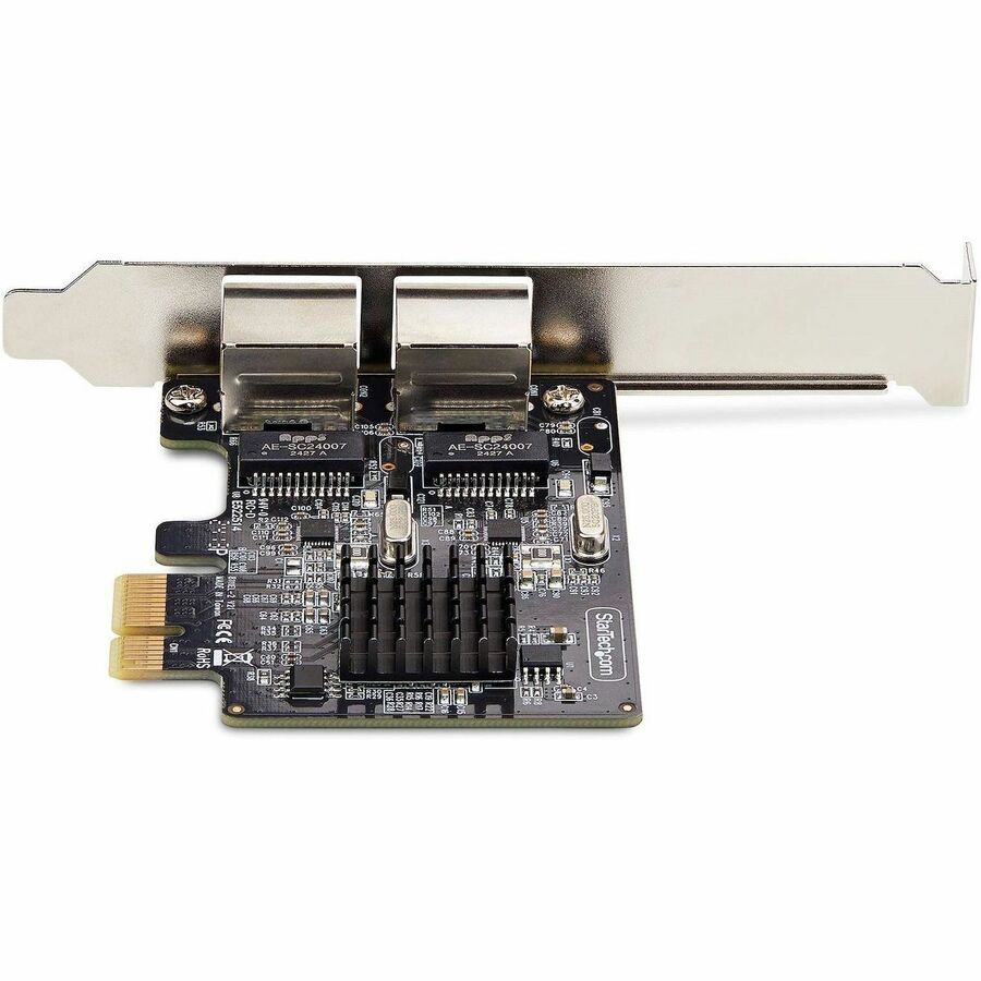 StarTech.com 2-Port Gigabit PCIe Network Adapter Card, 10/100/1000Mbps PCI Express NIC, Dual Realtek RTL8111H, TAA Compliant ST1000SPEXD4T