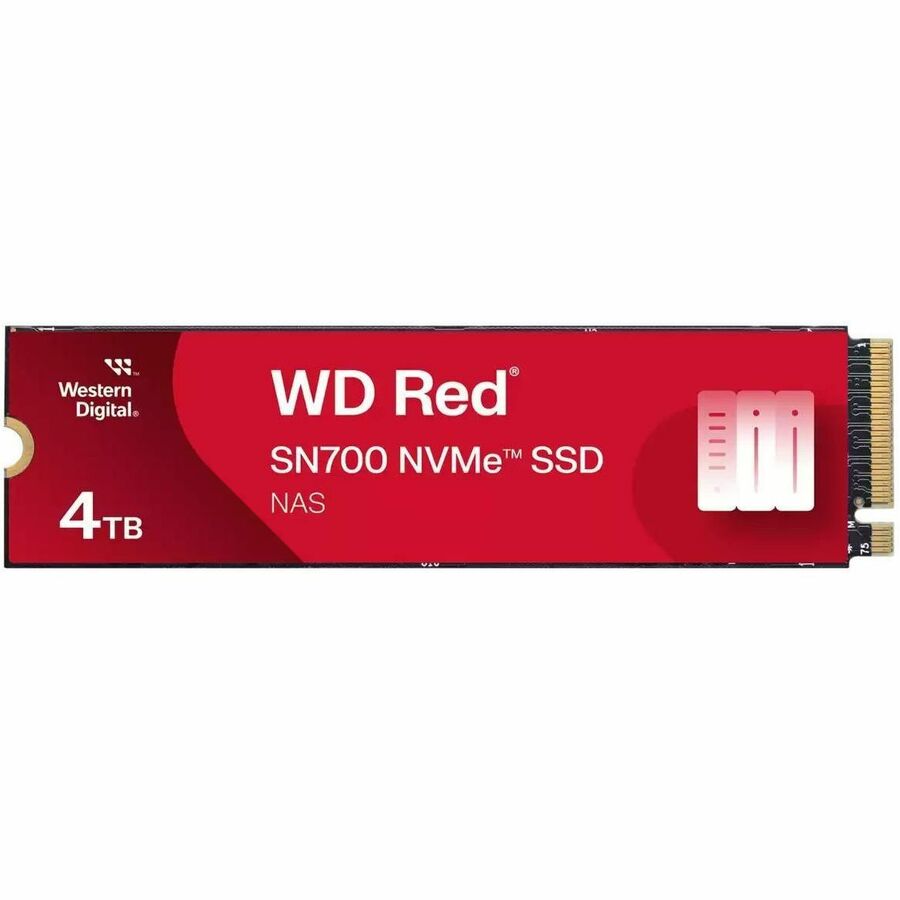 WD Red S700 WDS400T1R0C-68BDK0 4 TB Solid State Drive - M.2 2280 Internal - PCI Express NVMe (PCI Express NVMe 3.0 x4) WDS400T1R0C-68BDK0