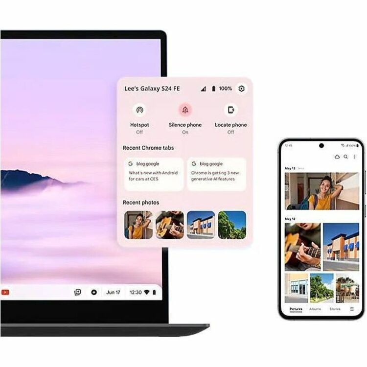 Samsung Chromebook Plus XE550XGA-KC1US 15.6" Chromebook - Full HD - Intel Core 3 100U - 8 GB - 256 GB Flash Memory - Neptune Blue XE550XGA-KC1US
