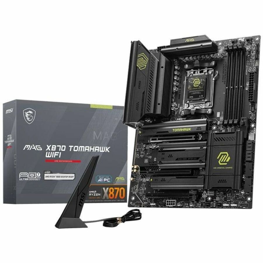 MSI MAG X870 TOMAHAWK WIFI Gaming Desktop Motherboard - AMD X870 Chipset - Socket AM5 - ATX X870TMAHAWKWIFI