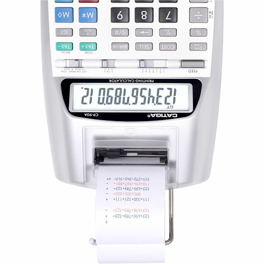 Adesso CP-90AS 12 Digits Printing Calculator (Silver) CP-90AS