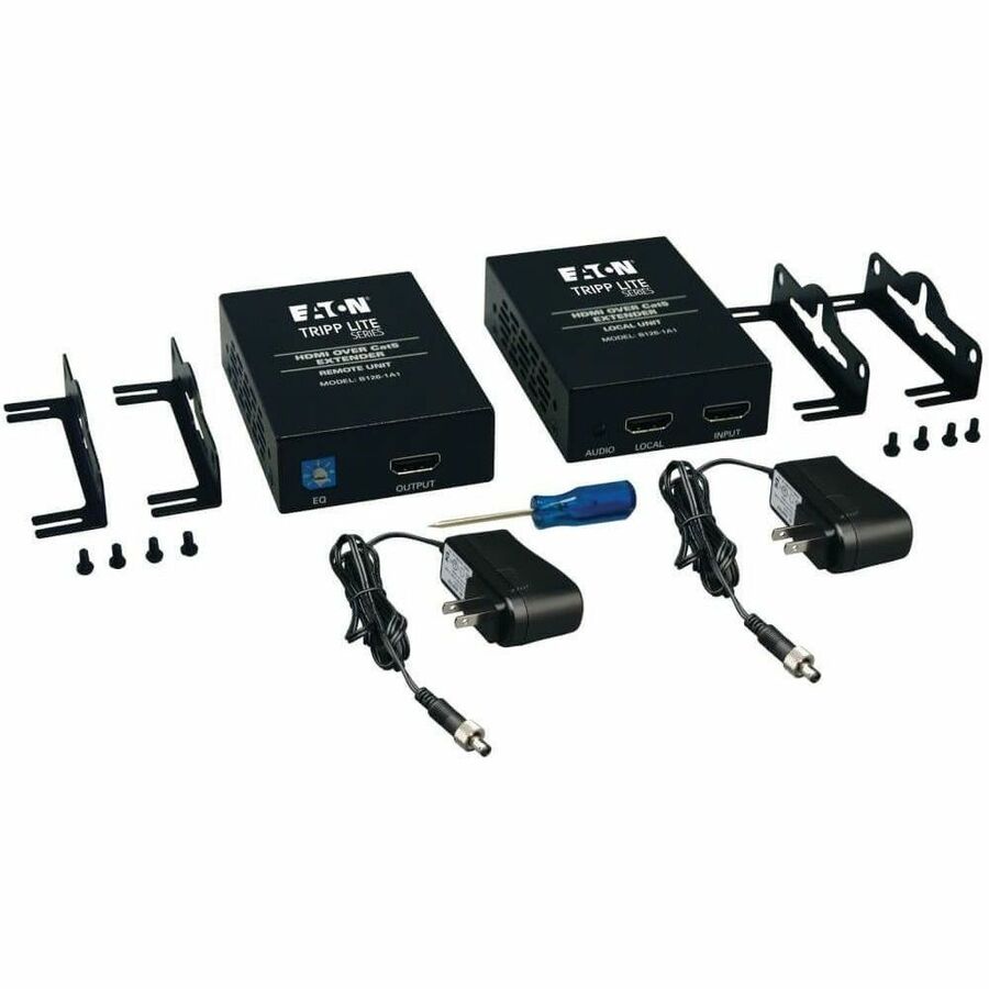 Eaton Tripp Lite Series HDMI over Cat5/6 Extender Kit, Box-Style Transmitter/Receiver for Video/Audio, Up to 150 ft. (45 m), TAA B126-1A1