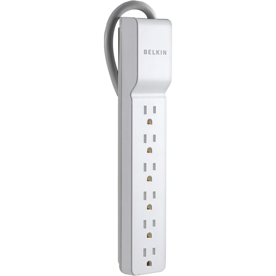 Belkin 6 Outlet Power Strip Surge Protector with 6ft Power Cord - 720 Joules - White BE10600006-CM