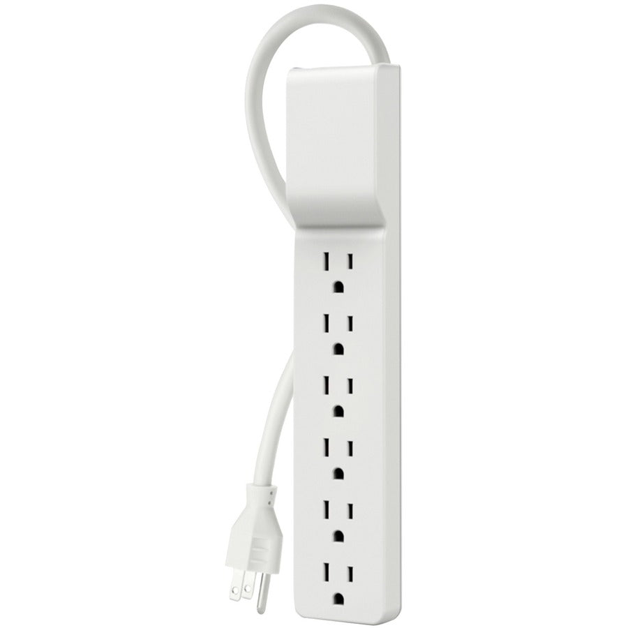 Belkin 6 Outlet Power Strip Surge Protector with 6ft Power Cord - 720 Joules - White BE10600006-CM