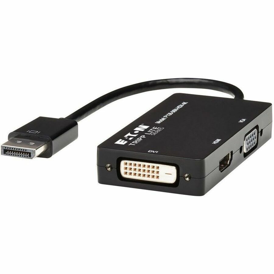 Eaton Tripp Lite Series DisplayPort to VGA/DVI/HDMI All-in-One Converter Adapter, DP ver 1.2, 4K 30 Hz HDMI P136-06N-HDV-4K
