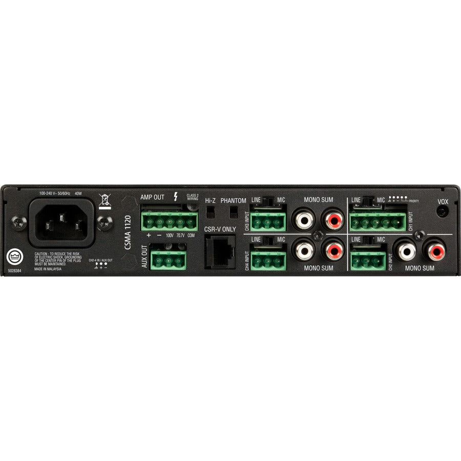 JBL Commercial CSMA 1120 Amplifier - 120 W RMS - 1 Channel NCSMA1120-U-US