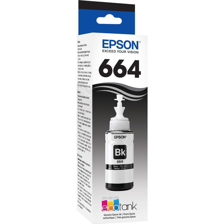 Epson T664, Black Ink Bottle T664120-S