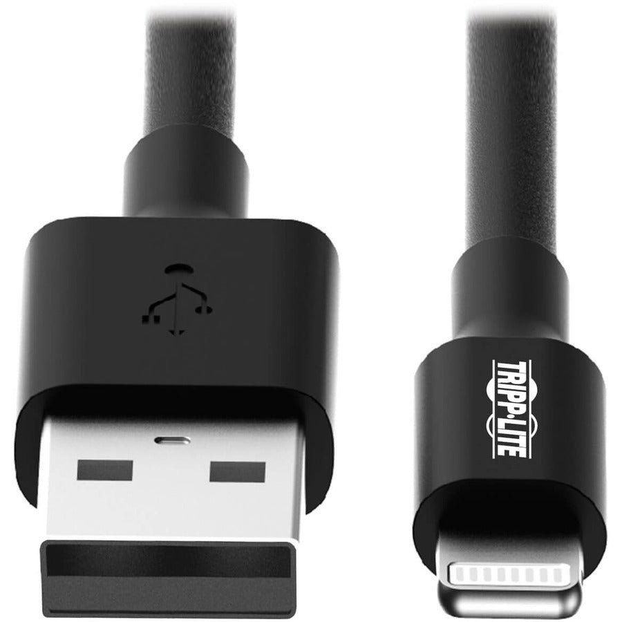 Eaton Tripp Lite Series USB-A to Lightning Sync/Charge Cable, MFi Certified - Black, M/M, 10 in. (0.25 m) M100-10N-BK