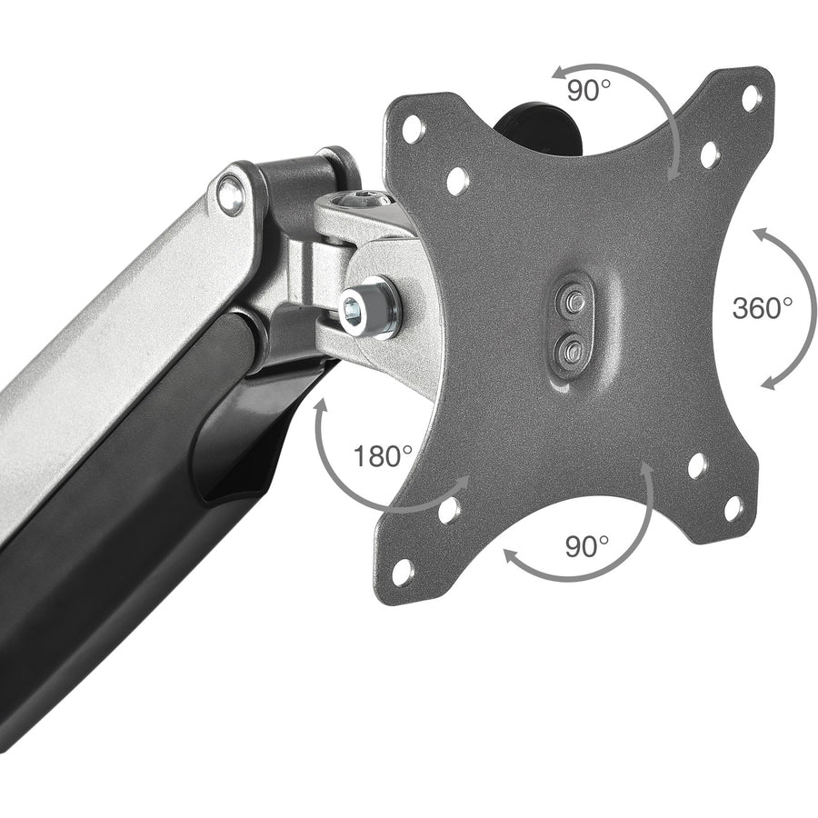 High Premium Aluminum Gas Spring Desk Mount - 13" to 32" - Single Monitor - Max load 19.8Ibs, VESA 75x75/100x100mm CE-MT2D12-S1