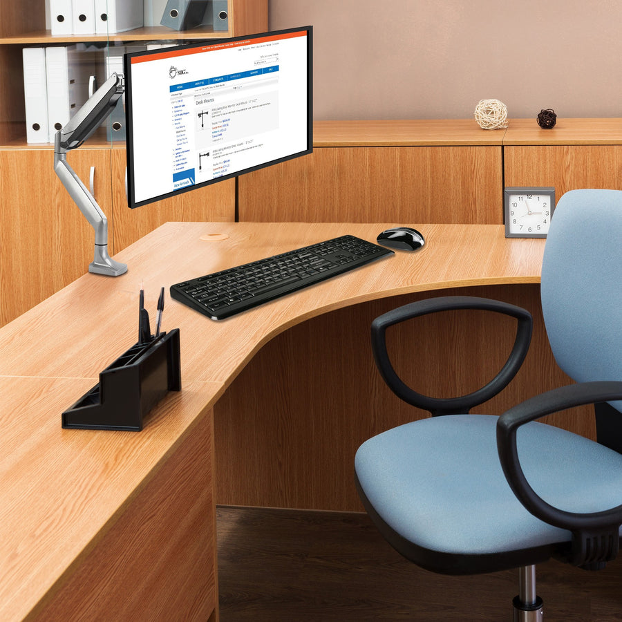 High Premium Aluminum Gas Spring Desk Mount - 13" to 32" - Single Monitor - Max load 19.8Ibs, VESA 75x75/100x100mm CE-MT2D12-S1