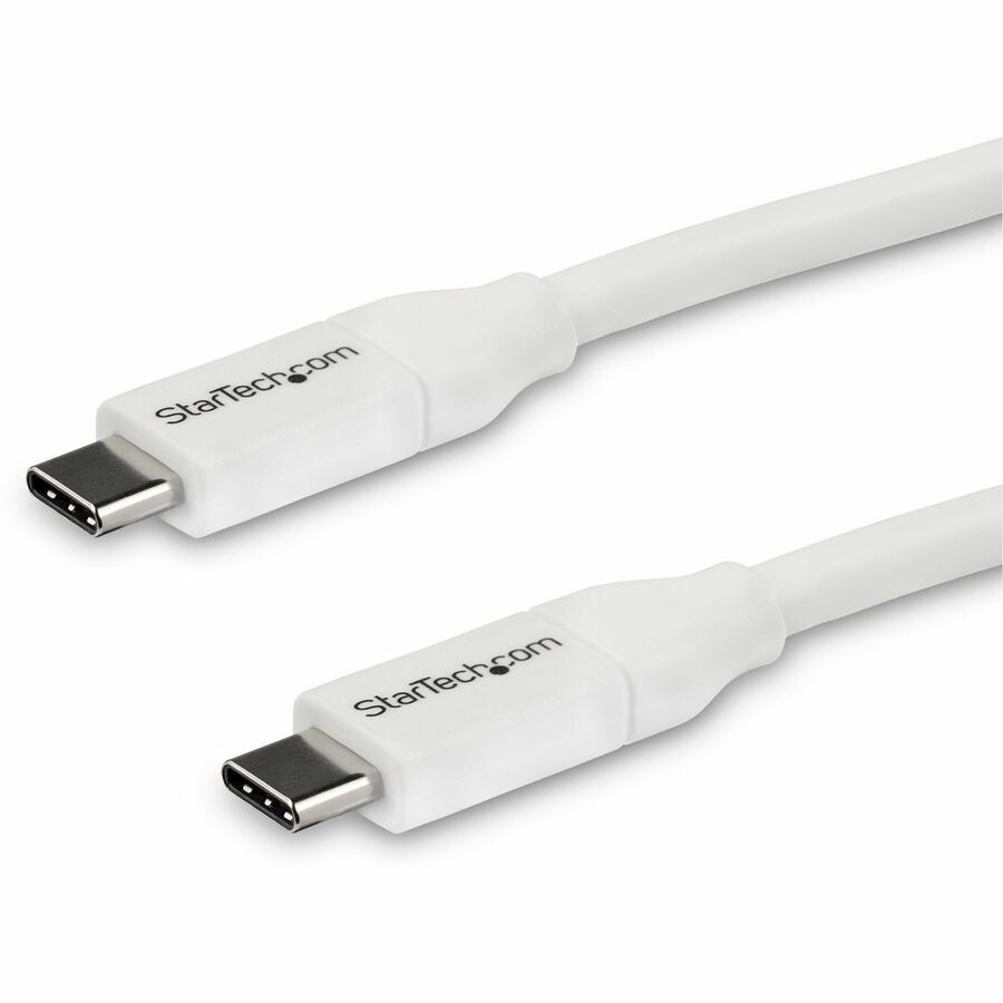 StarTech.com 4m 13 ft USB C to USB C Cable w/ 5A PD - M/M - White - USB 2.0 - USB-IF Certified - USB Type C Cable - USB C Charging Cable - USB C PD Cable USB2C5C4MW