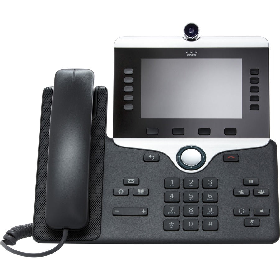 Cisco 8845 IP Phone - Corded/Cordless - Corded - Bluetooth - Wall Mountable, Tabletop - Charcoal - TAA Compliant CP-8845-3PW-NA-K9=