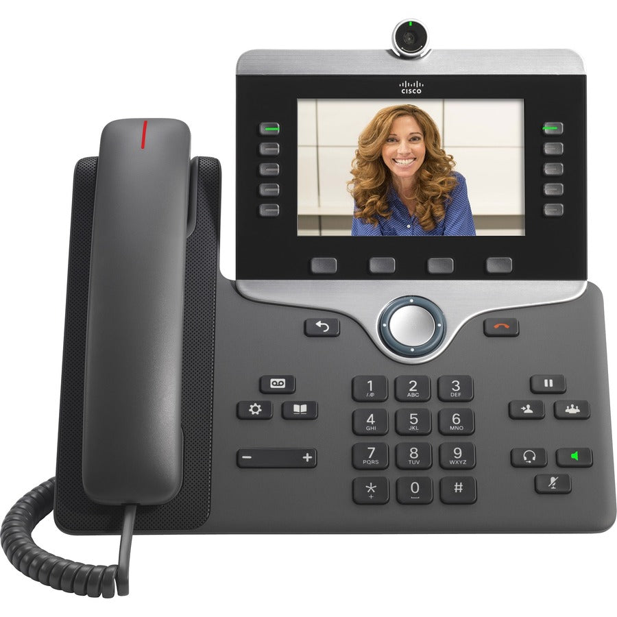 Cisco 8845 IP Phone - Corded/Cordless - Corded - Bluetooth - Wall Mountable, Tabletop - Charcoal - TAA Compliant CP-8845-3PW-NA-K9=