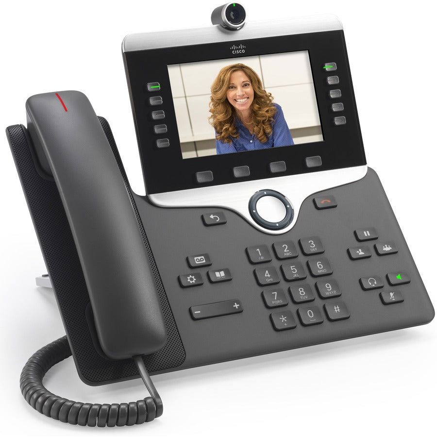 Cisco 8845 IP Phone - Corded/Cordless - Corded - Bluetooth - Wall Mountable, Tabletop - Charcoal - TAA Compliant CP-8845-3PW-NA-K9=