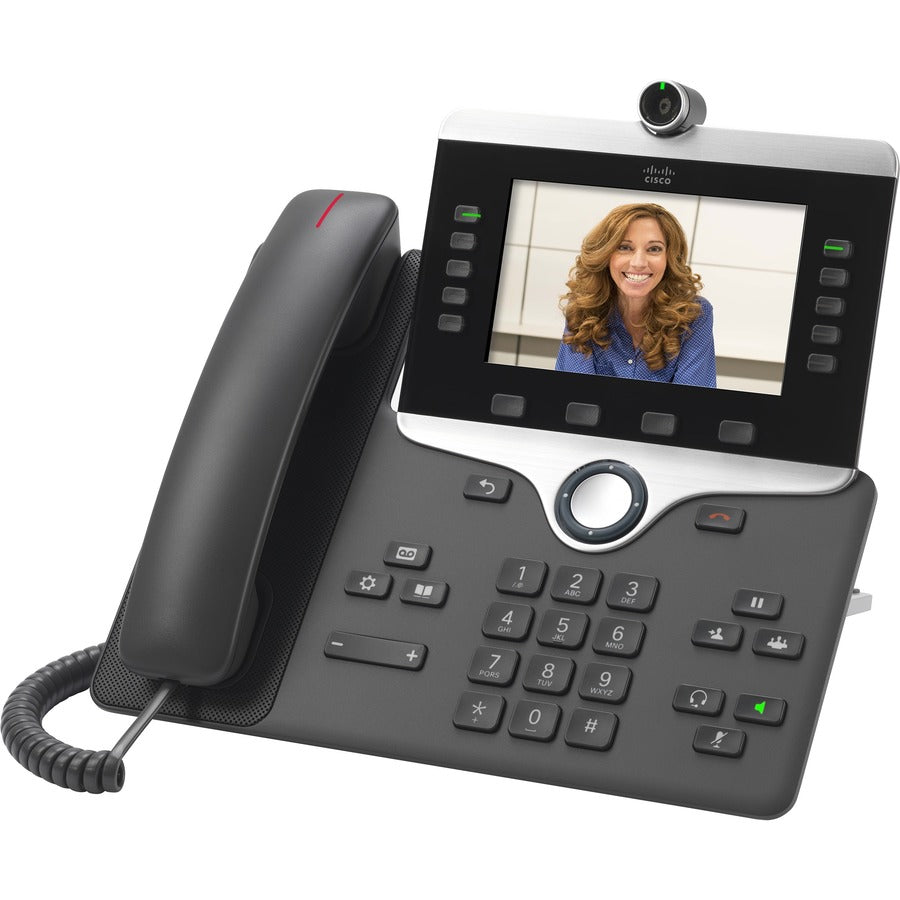 Cisco 8845 IP Phone - Corded/Cordless - Corded - Bluetooth - Wall Mountable, Tabletop - Charcoal - TAA Compliant CP-8845-3PW-NA-K9=