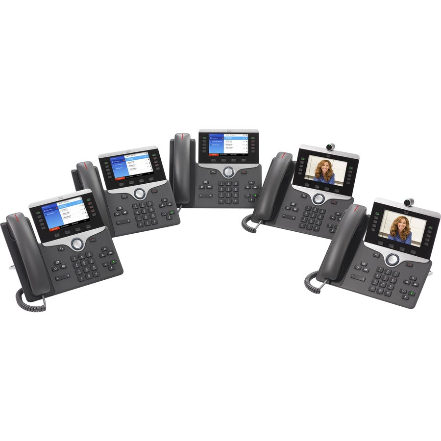 Cisco 8845 IP Phone - Corded/Cordless - Corded - Bluetooth - Wall Mountable, Tabletop - Charcoal - TAA Compliant CP-8845-3PW-NA-K9=