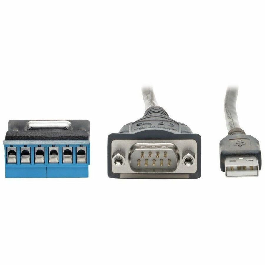 Eaton Tripp Lite Series USB to RS485/RS422 FTDI Serial Adapter Cable with COM Retention (USB-A to DB9 M/M), 30-in. (76.2 cm) U209-30N-IND