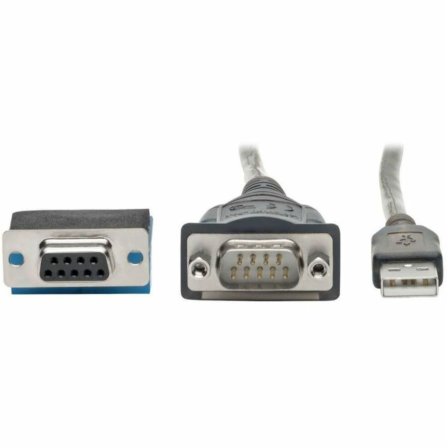 Eaton Tripp Lite Series USB to RS485/RS422 FTDI Serial Adapter Cable with COM Retention (USB-A to DB9 M/M), 30-in. (76.2 cm) U209-30N-IND