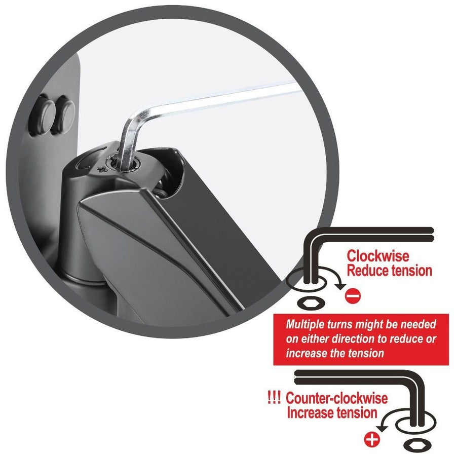 High Premium Aluminum Gas Spring Wall Mount - Single Monitor 17" to 34" - weight up to 19.8 lbs CE-MT2L12-S1