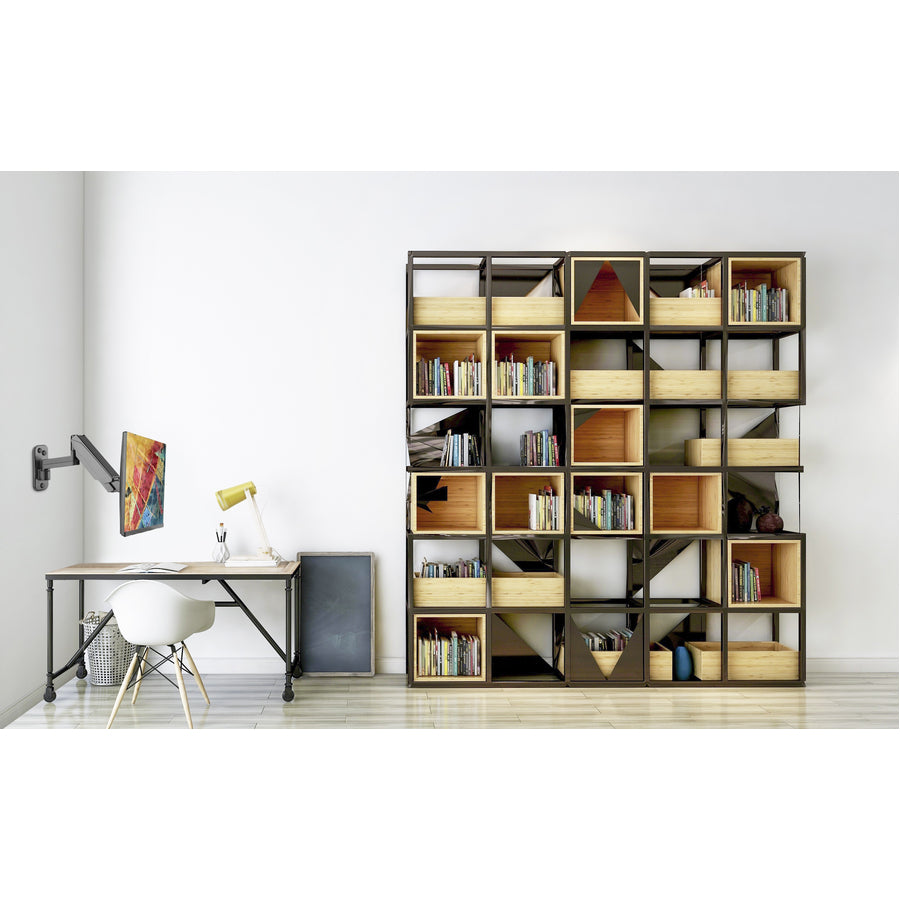 High Premium Aluminum Gas Spring Wall Mount - Single Monitor 17" to 34" - weight up to 19.8 lbs CE-MT2L12-S1