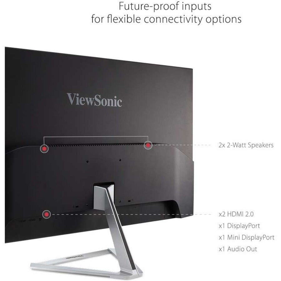 ViewSonic VX3276-4K-MHD 32 Inch 4K UHD Monitor with Ultra-Thin Bezels, HDR10 HDMI and DisplayPort for Home and Office VX3276-4K-MHD