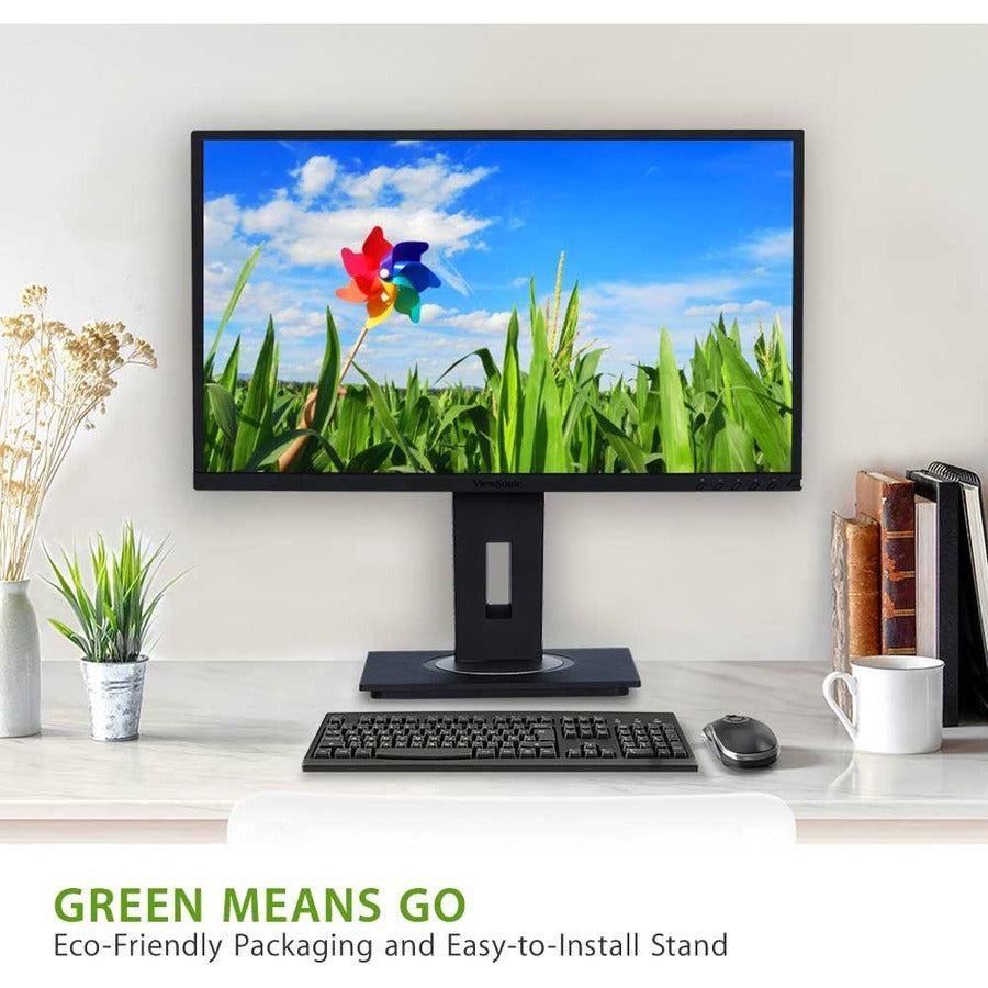 ViewSonic VG2448-PF 24 Inch IPS 1080p Ergonomic Monitor with Built-In Privacy Filter HDMI DisplayPort USB and 40 Degree Tilt VG2448-PF