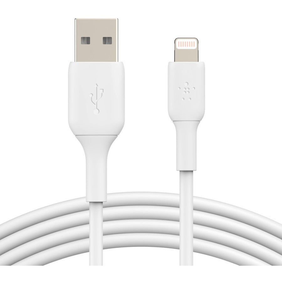 Belkin BoostCharge Lightning to USB-A Cable (2 meter / 6.6 foot, White) CAA001BT2MWH