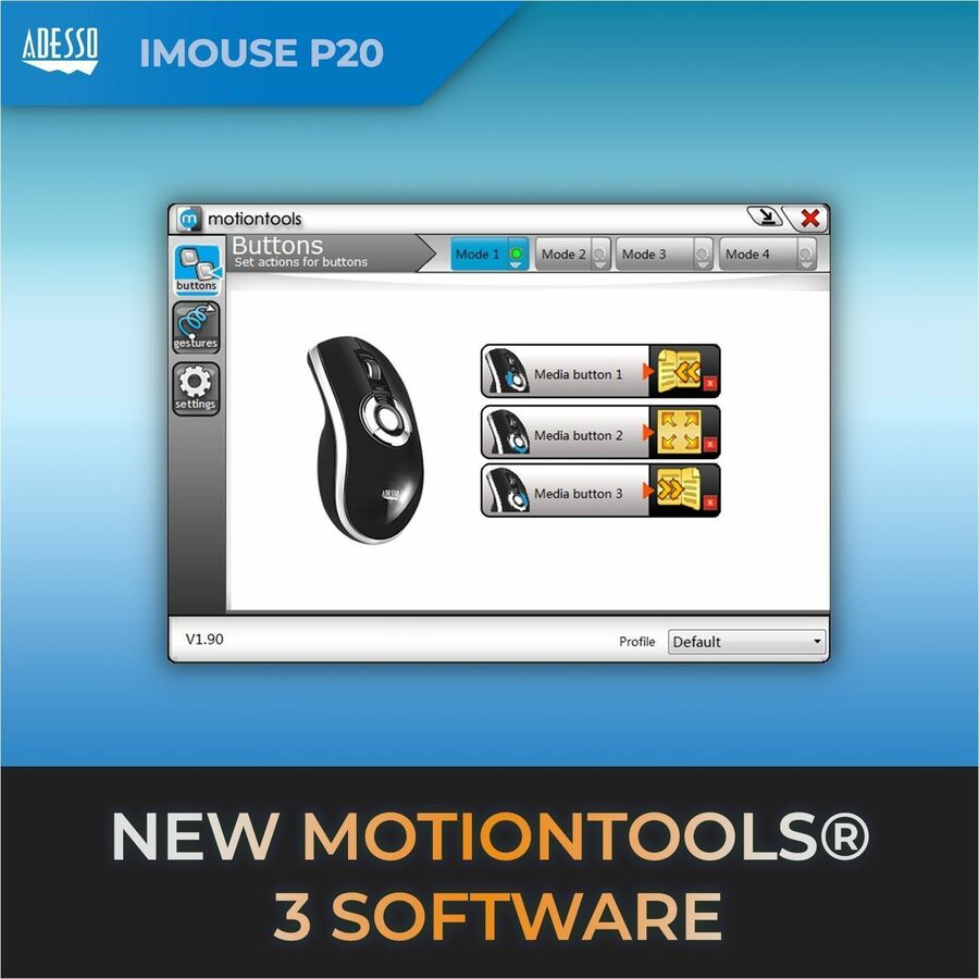 Adesso Wireless presenter mouse (Air Mouse Elite) IMOUSEP20