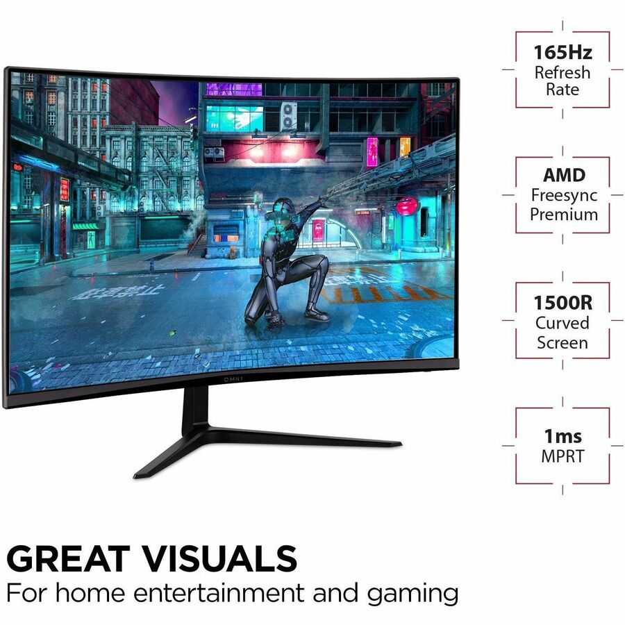 ViewSonic VX3218-PC-MHD 32 Inch Curved 1080p 1ms 180Hz Gaming Monitor with FreeSync Premium, Eye Care, HDMI and Display Port VX3218-PC-MHD