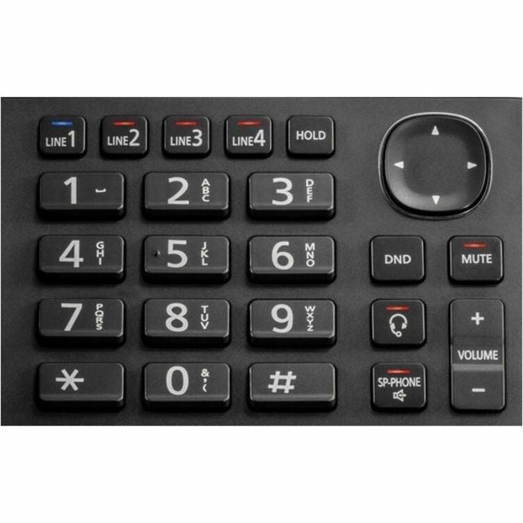 Panasonic KX-TGW420 DECT 6.0 1.90 GHz Corded/Cordless Phone - Desktop - Black KX-TGW420B