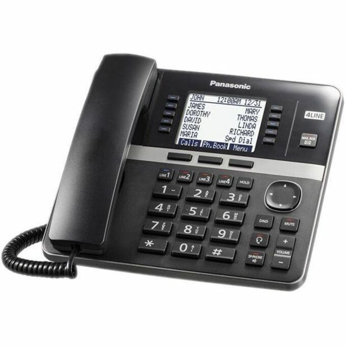 Panasonic KX-TGW420 DECT 6.0 1.90 GHz Corded/Cordless Phone - Desktop - Black KX-TGW420B