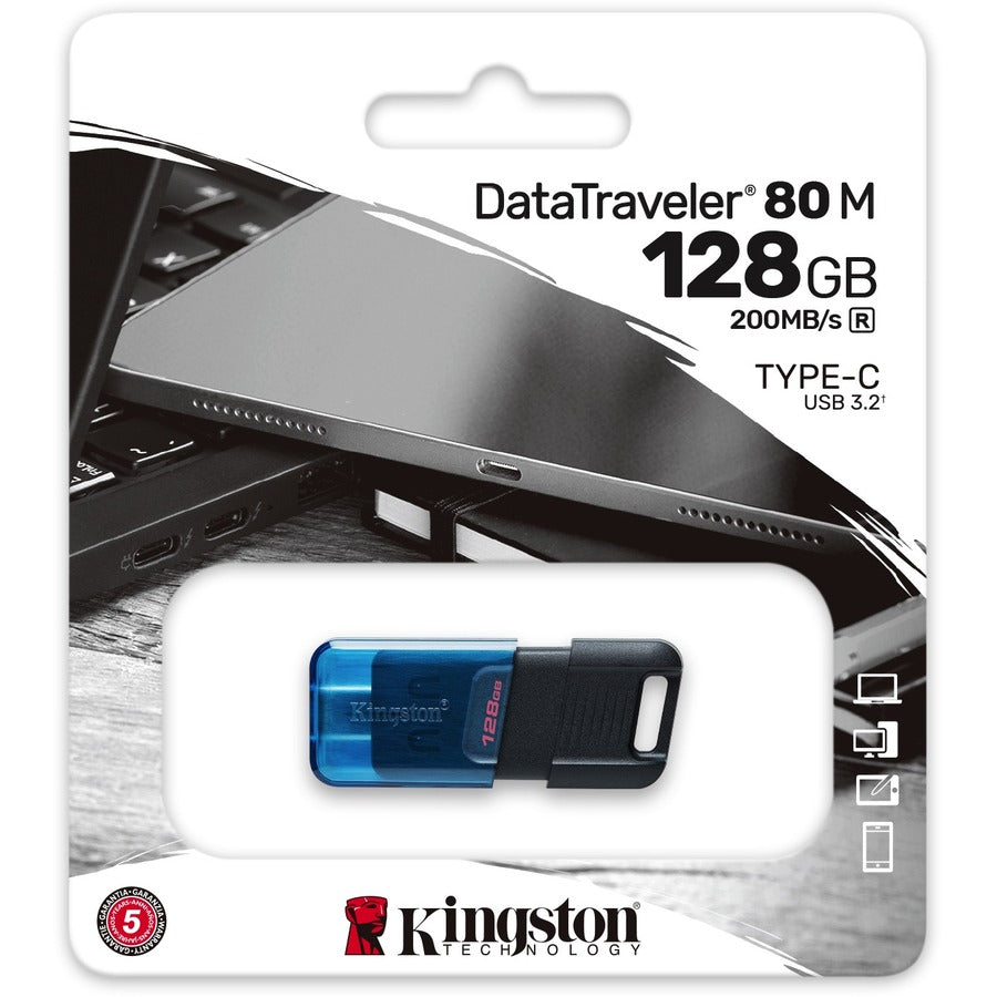 Kingston DataTraveler 80 M 128GB USB 3.2 (Gen 1) Type C Flash Drive DT80M/128GB