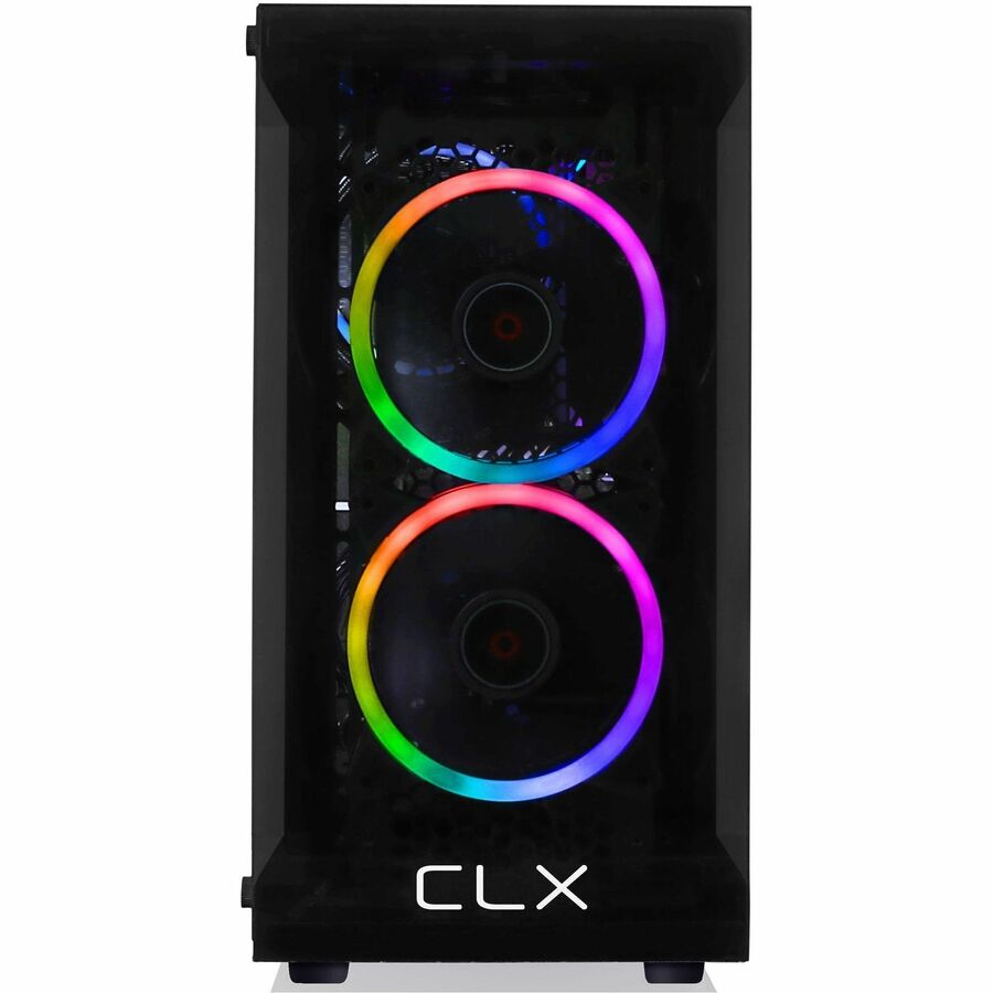 CLX SET TGMSETRTA3502BM Gaming Desktop Computer - AMD Ryzen 7 5700X Octa-core (8 Core) 3.40 GHz - 16 GB RAM DDR4 SDRAM - 2 TB HDD - 1 TB M.2 PCI Express NVMe SSD - Mini-tower - Matte Black TGMSETRTA3502BM