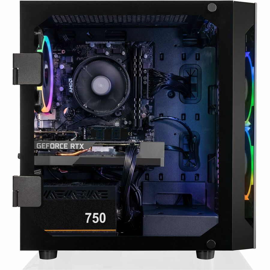 CLX SET TGMSETRTA3502BM Gaming Desktop Computer - AMD Ryzen 7 5700X Octa-core (8 Core) 3.40 GHz - 16 GB RAM DDR4 SDRAM - 2 TB HDD - 1 TB M.2 PCI Express NVMe SSD - Mini-tower - Matte Black TGMSETRTA3502BM
